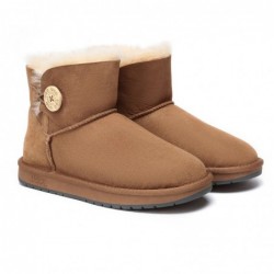 UGG-Stiefel mit Mini-Knopf Kastanie