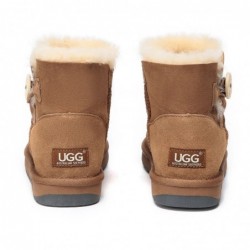 UGG-Stiefel mit Mini-Knopf Kastanie