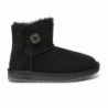 UGG-Stiefel mit Mini-Knopf Schwarz