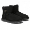 UGG-Stiefel mit Mini-Knopf Schwarz