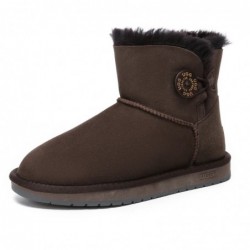 UGG-Stiefel mit Mini-Knopf Schokolade