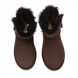 UGG-Stiefel mit Mini-Knopf Schokolade