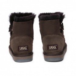 UGG-Stiefel mit Mini-Knopf Schokolade