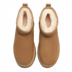 Hochwertige Mini-UGG-Stiefel mit Plateausohle Kastanie