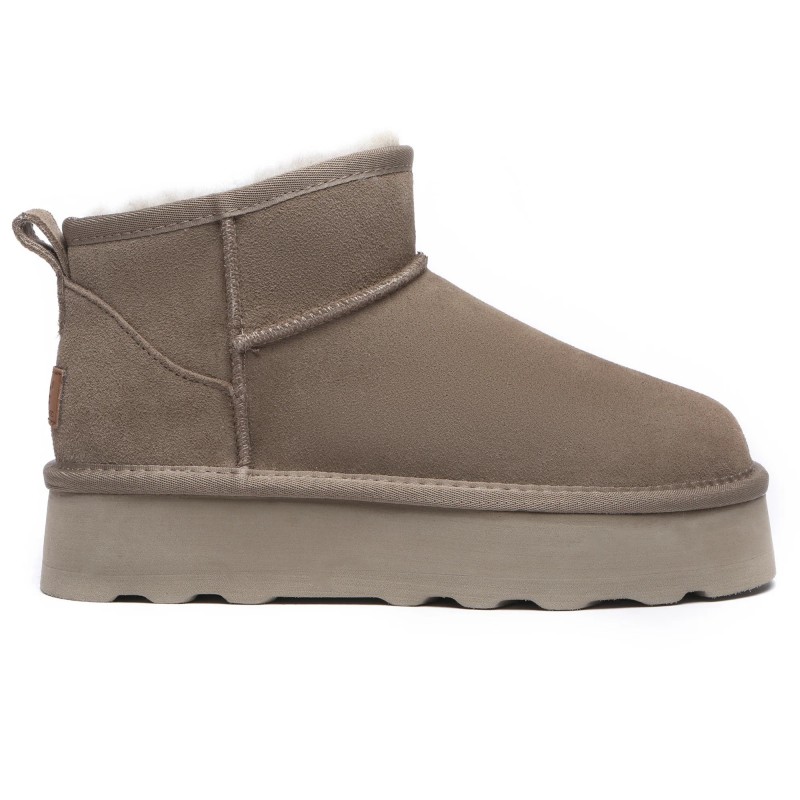 Hochwertige Mini-UGG-Stiefel mit Plateausohle Karibu