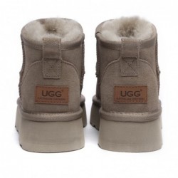 Hochwertige Mini-UGG-Stiefel mit Plateausohle Karibu