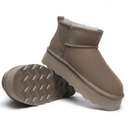 Hochwertige Mini-UGG-Stiefel mit Plateausohle Karibu