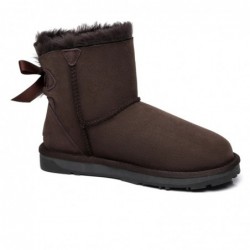 UGG-Stiefel mit Mini-Schleife auf der Rückseite Schokolade