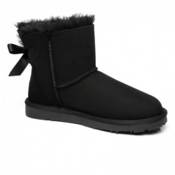 UGG-Stiefel mit Mini-Schleife auf der Rückseite Schwarz