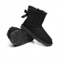 UGG-Stiefel mit Mini-Schleife auf der Rückseite Schwarz