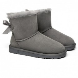 UGG-Stiefel mit Mini-Schleife auf der Rückseite Grau