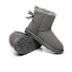 UGG-Stiefel mit Mini-Schleife auf der Rückseite Grau