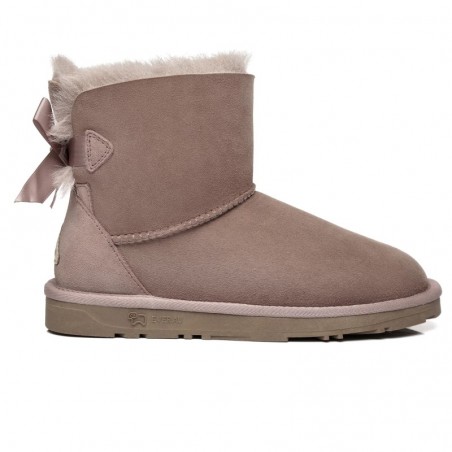 UGG-Stiefel mit Mini-Schleife auf der Rückseite Morgenrosa