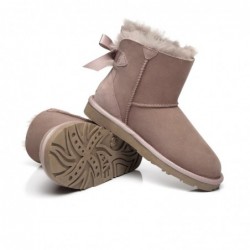 UGG-Stiefel mit Mini-Schleife auf der Rückseite Morgenrosa