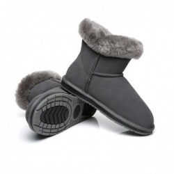 UGG Stiefel mit einzelnem Hai-Knopf Grau