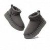 Hochwertige UGG-Stiefel mit Ultra-Mini-Plateau Grau