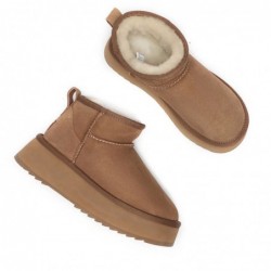 Hochwertige UGG-Stiefel mit Ultra-Mini-Plateau Kastanie