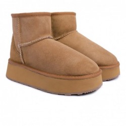 UGG-Stiefel mit Mini-Plateau Kastanie