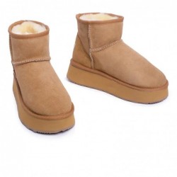 UGG-Stiefel mit Mini-Plateau Kastanie