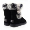 Kurze UGG-Stiefel mit Pelzknöpfen Schwarz