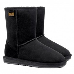 Kurze, klassische UGG-Stiefel aus hochwertigem Wildleder,Schwarz