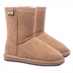 Kurze, klassische UGG-Stiefel aus hochwertigem Wildleder,Kastanie