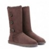 UGG Premium Classic Tall Stiefel mit 3 Knöpfen Schokolade