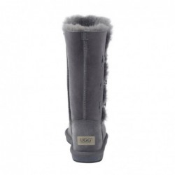 UGG Premium Classic Tall Stiefel mit 3 Knöpfen Grau