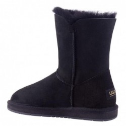 UGG Premium kurze klassische 1-Knopf-Stiefel Schwarz