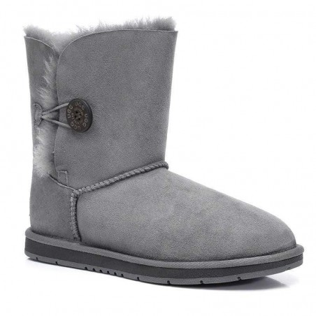 Klassische kurze 1-Knopf-UGG-Stiefel Grau