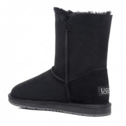 Klassische kurze 1-Knopf-UGG-Stiefel Schwarz