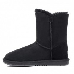 Klassische kurze 1-Knopf-UGG-Stiefel Schwarz