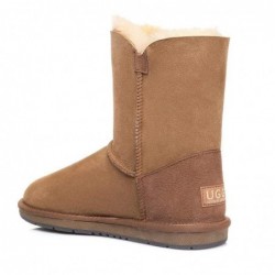 Klassische kurze 1-Knopf-UGG-Stiefel Kastanie