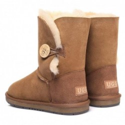 Klassische kurze 1-Knopf-UGG-Stiefel Kastanie